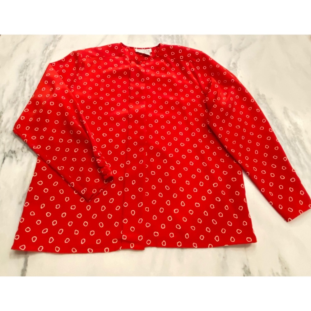 Vintage red Oscar De La Renta Expressions